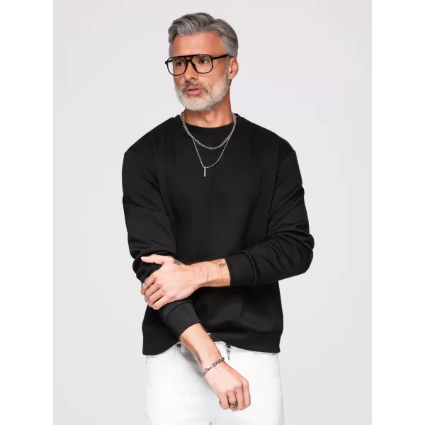  Hanorac pentru bărbați OMBRE OM-SSNZ-0274 NEGRU 