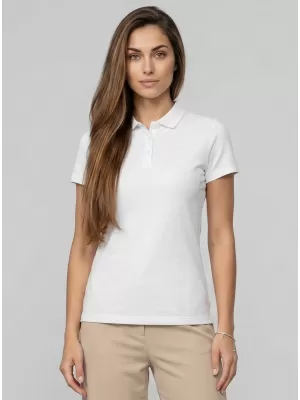 Tricou de damă cu guler 4F WMM00TPTSF0768 ALB