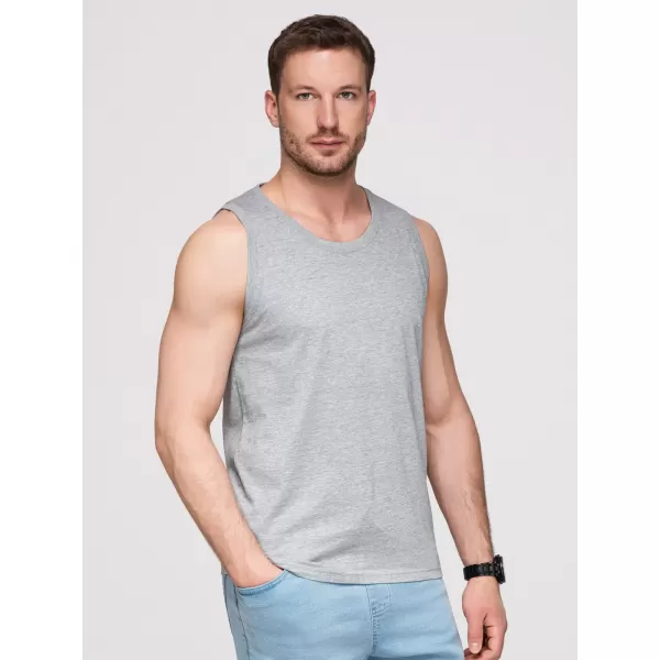  Maiou bărbătesc OMBRE OM-TSBT-0272 MELANGE GRI 