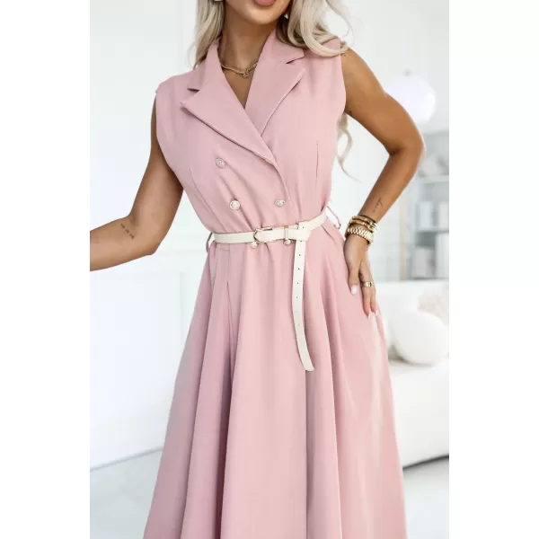  Rochie NUMOCO 596-6 ROZ PUDRA 