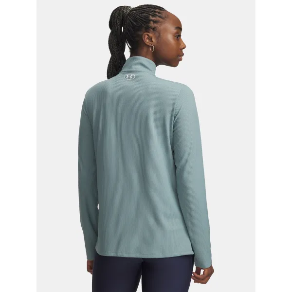  Tricou pentru femei UNDER ARMOUR TECH RIB 1/2 ZIP 1389857-323 VERDE 