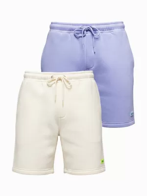Set de pantaloni scurți pentru bărbați OMBRE Z129 CREM/VIOLET DESCHIS