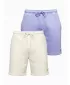 Set de pantaloni scurți pentru bărbați OMBRE Z129 CREM/VIOLET DESCHIS