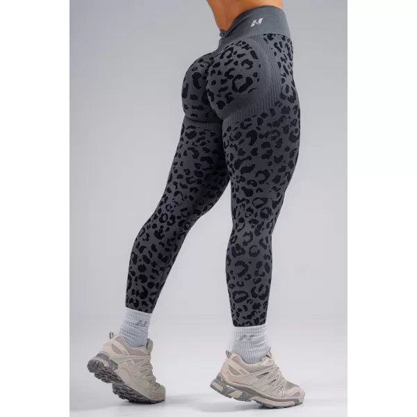  Jambiere compresive push-up cu imprimeu leopard NEBBIA PRIMAL 849 LEOPARD NEGRU 