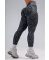Jambiere compresive push-up cu imprimeu leopard NEBBIA PRIMAL 849 LEOPARD NEGRU