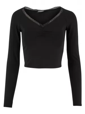 Tricou de dama URBAN CLASSICS TB7729-00007 NEGRU
