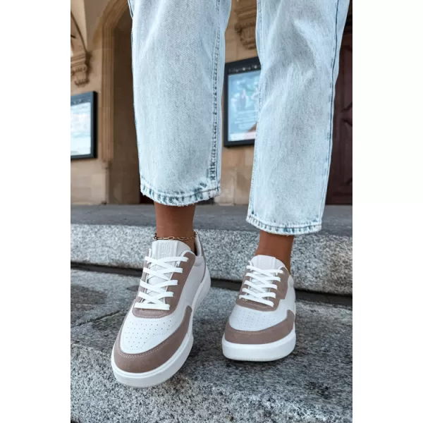  Adidași de damă BIG STAR SHOES UU274275 ALB/BEJ 