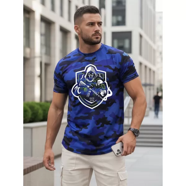  Tricou pentru bărbați DSTREET NX2003R-RB-M ALBASTRU 