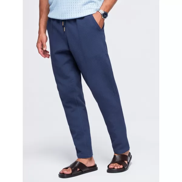  Pantaloni pentru bărbați OMBRE OM-PACP-0310 ALBASTRU MARIN 
