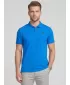 Tricou pentru bărbați cu guler 4F WMM00TPTSM0770 ALBASTRU