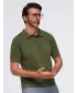Tricou polo pentru bărbați OMBRE OM-POSS-0178 MĂSLINE