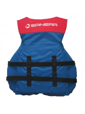 Vestă de înot SPINERA Universal Nylon 2 ALBASTRU/ROSU
