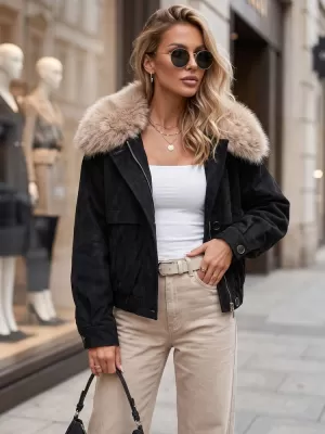 Geaca de dama DSTREET TY5695 NEGRU