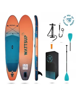 Placă cu vâsle WATTSUP F11 Minicombo ORANGE ALBASTRU/PORTOCALIU