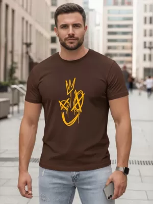 Tricou pentru bărbați DSTREET NX0138R-CH MARO