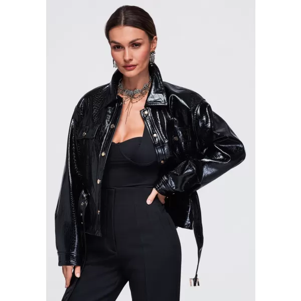  Geaca de dama OMBRE OW-JAFL-0141 NEGRU 