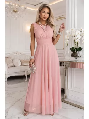 Rochie de femei NUMOCO 678-5 ROZ PUDRA