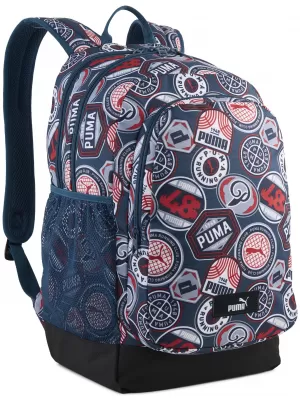 Rucsac PUMA ACADEMY AOP BACKPACK 09115027 BENZINĂ LA MIEZUL NOPȚII/PENTRU TOT TIMPUL ROȘU/ECUSOANE DE ALERGARE AOP