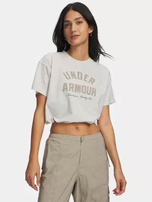 Tricou pentru femei UNDER ARMOUR BUNGEE HEM TEE 6010950-110 ALB
