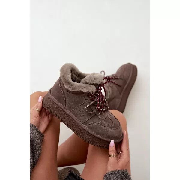  Oameni de zăpadă pentru femei BIG STAR SHOES UU274313 MARO/BEJ 
