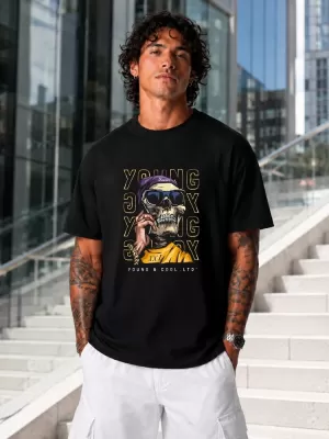Tricou pentru bărbați DSTREET NX1019R-BK-O NEGRU