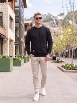 Hanorac pentru bărbați ALTISPORT NP/ALMST43001 OPAL NEGRU