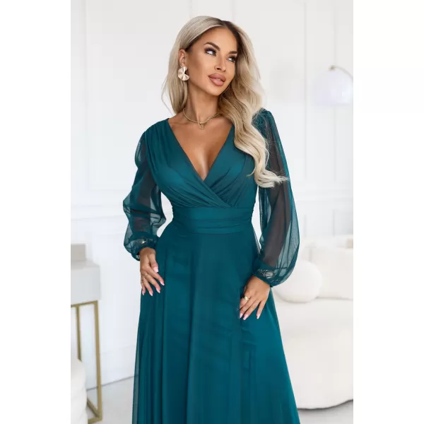  Rochie NUMOCO NERISSA 684-2 VERDE MARE 