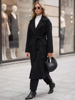 Palton de damă DSTREET NY0784 NEGRU