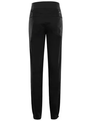 Pantaloni de dama din bumbac ALPINE PRO ZAMENA NEGRU