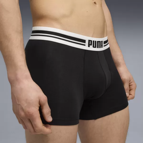  Boxeri pentru bărbați PUMA MEN EVERYDAY PLACED LOGO BOXER 2P 93847601 NEGRU 