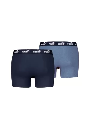 Boxeri pentru bărbați PUMA ELEMENTS MEN BASIC BOXERS 2P 93875310 DENIM