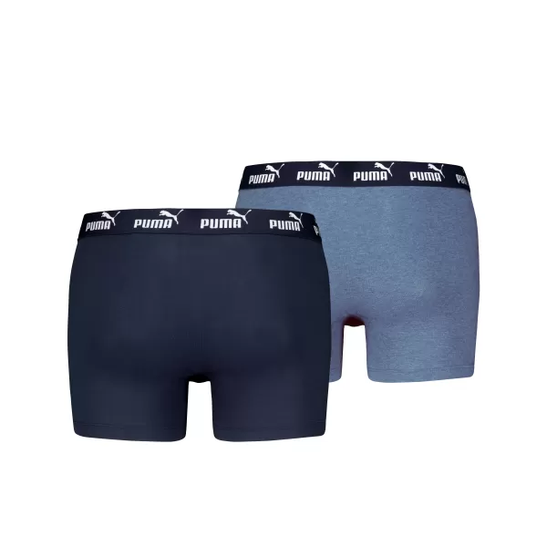  Boxeri pentru bărbați PUMA ELEMENTS MEN BASIC BOXERS 2P 93875310 DENIM 
