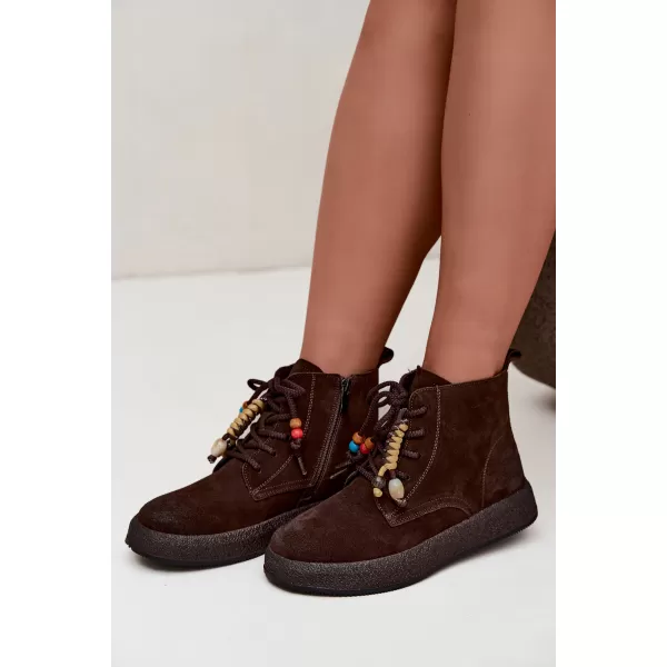  Botine de dama ARTIKER 59C1133 NUANȚE DE MARO ȘI BEJ 