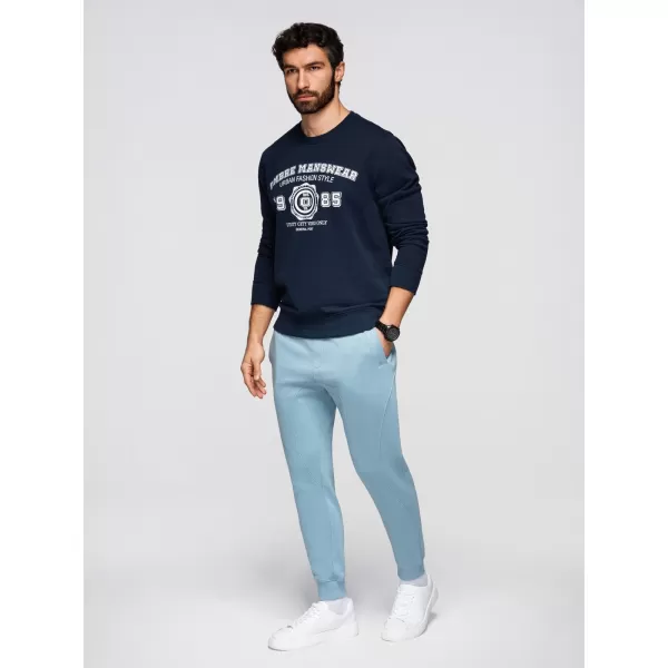  Pantaloni de trening pentru bărbați OMBRE OM-PABS-0305 ALBASTRU 