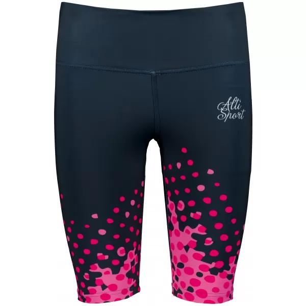  Jambiere premium pentru genunchi pentru femei (marimi noi) ALTISPORT VOJ/ALW109LEG06 ROZ-NEGRU 