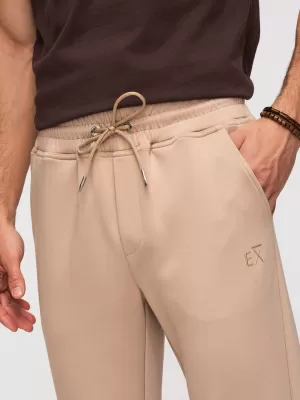 Pantaloni de trening pentru bărbați OMBRE OM-PSBC-0221 BEJ