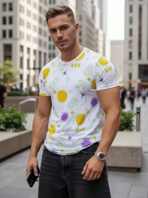 Tricou pentru bărbați DSTREET RX4993 ALB
