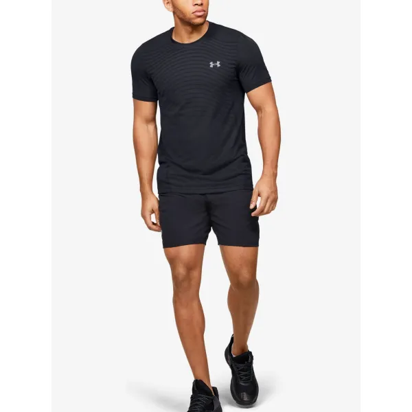  Tricou fără cusături pentru bărbați UNDER ARMOUR SEAMLESS WAVE SS 1351450-001 NEGRU 