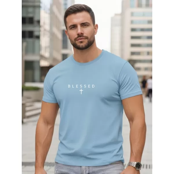  Tricou pentru bărbați DSTREET NX5124R-SK ALBASTRU DESCHIS 