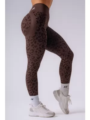 Jambiere de damă NEBBIA PRIMAL 849 LEOPARD MARO ÎNCHIS
