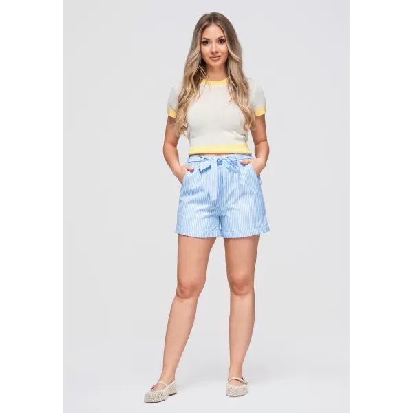  Pantaloni scurți de damă OMBRE OW-ST-E0005 ALBASTRU DESCHIS 