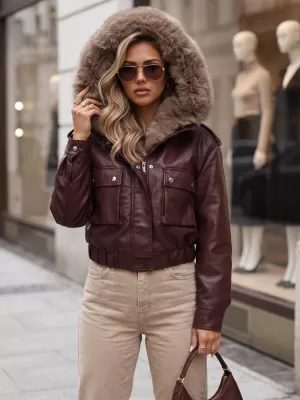 Geaca de dama DSTREET TY5977 BURGUNDIA