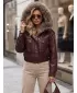 Geaca de dama DSTREET TY5977 BURGUNDIA