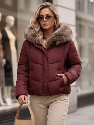 Geaca de dama DSTREET TY5985 BURGUNDIA