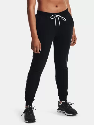 Pantaloni de dama UNDER ARMOUR UA RUSH FLEECE PANT 1365775-001 NEGRU