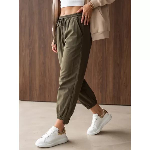  Pantaloni de dama DSTREET UY3167 MĂSLINE 