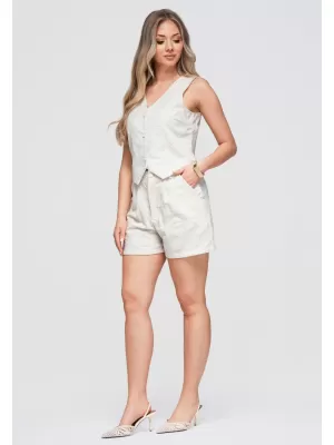 Pantaloni scurți de damă OMBRE OW-ST-E0019 BEJ