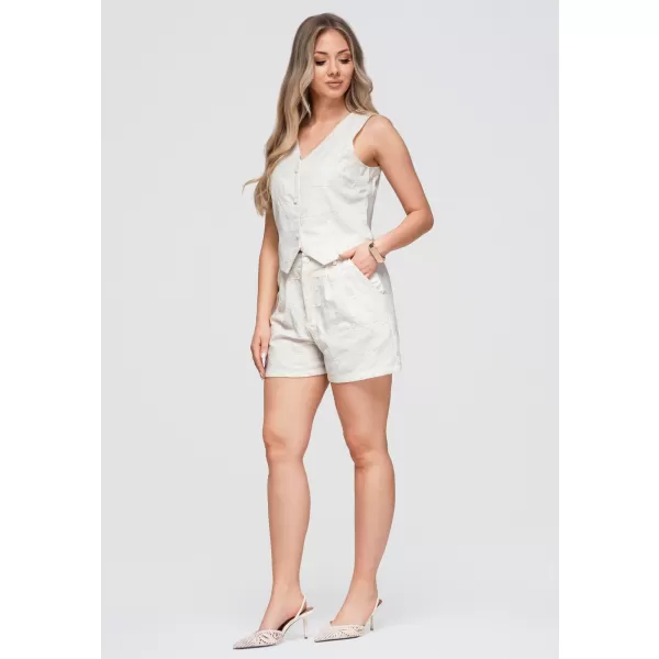  Pantaloni scurți de damă OMBRE OW-ST-E0019 BEJ 