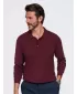 Tricou pentru bărbați cu guler OMBRE OM-POLS-0151 BURGUNDIA