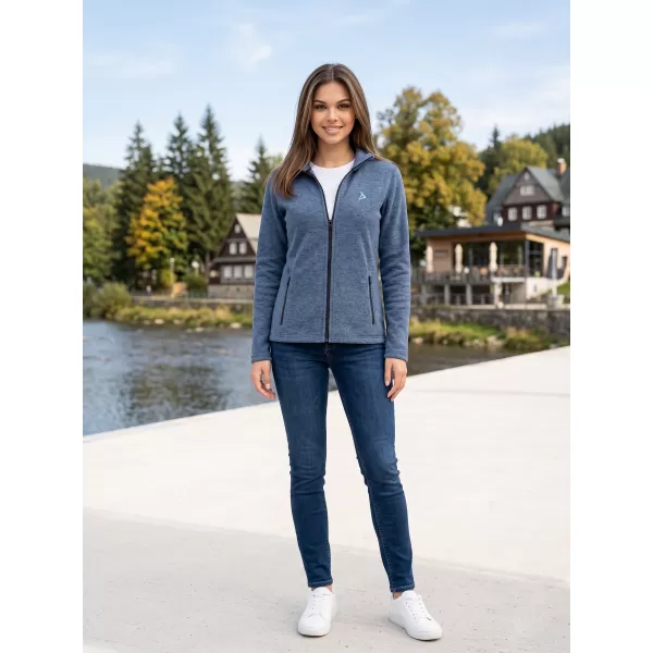  Hanorac de damă din fleece ALTISPORT ALW002852 EVIDENȚIERI DE DENIM ÎNCHIS LA CULOARE 